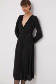 Сукня Artigli колір чорний midi розкльошена (3676517)