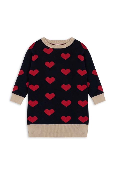 Дитяча бавовняна сукня Konges Sl?jd колір синій mini oversize