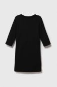 Дитяча бавовняна сукня Guess колір чорний midi пряма (3581828)