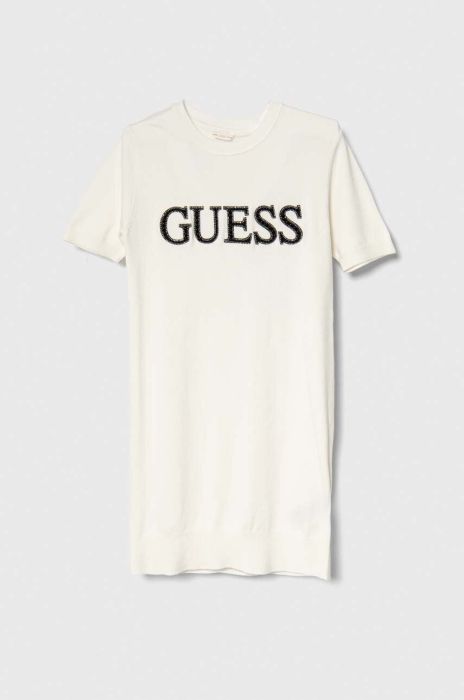 Дитяча сукня Guess колір бежевий midi пряма (3363316)