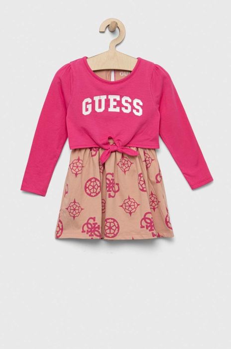 Дитяча сукня Guess колір рожевий mini розкльошена (3299533)