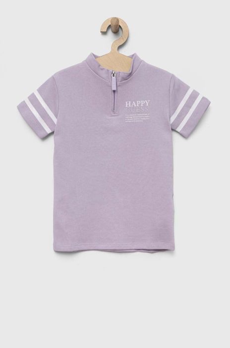 Дитяча бавовняна сукня Guess колір фіолетовий mini пряма (3328396)