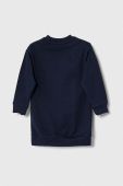 Дитяча бавовняна сукня Guess колір синій midi пряма