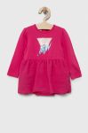 Сукня для немовлят Guess колір рожевий mini розкльошена (3328402)