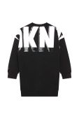 Дитяча бавовняна сукня Dkny колір чорний mini oversize (3512660)