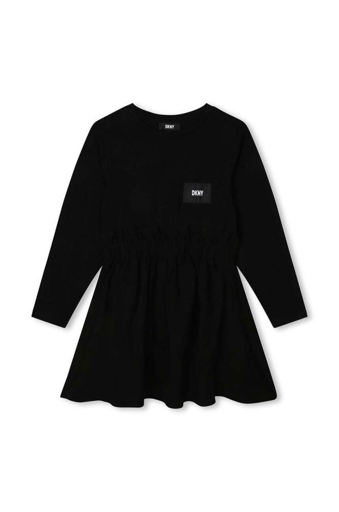 Дитяча сукня Dkny колір чорний mini розкльошена (3425989)