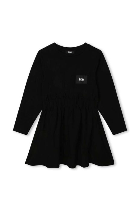 Дитяча сукня Dkny колір чорний mini розкльошена (3425989)