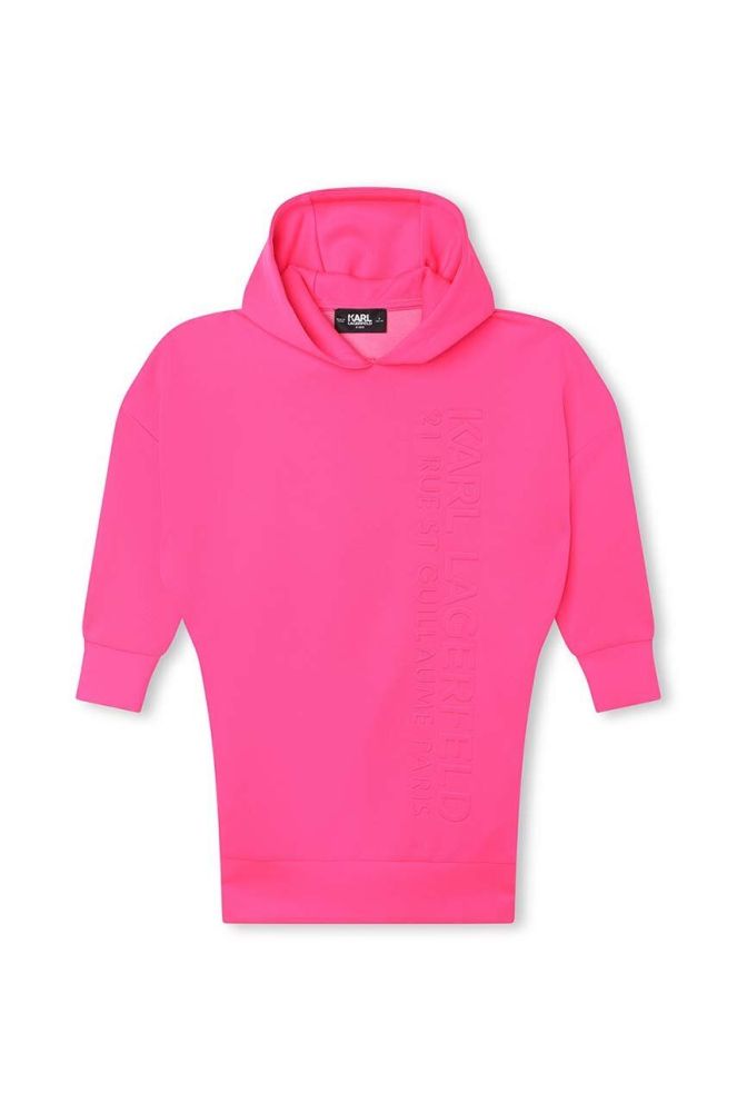 Дитяча сукня Karl Lagerfeld колір фіолетовий midi oversize (3459522)
