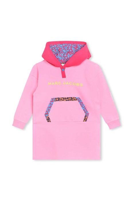 Дитяча бавовняна сукня Marc Jacobs колір рожевий mini пряма (3451306)