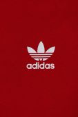 Дитяча бавовняна сукня adidas Originals колір червоний midi пряма