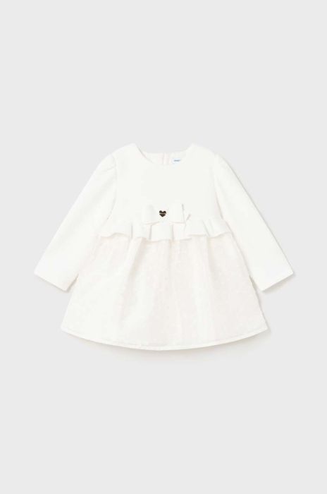 Сукня для немовлят Mayoral колір білий mini розкльошена (3431035)