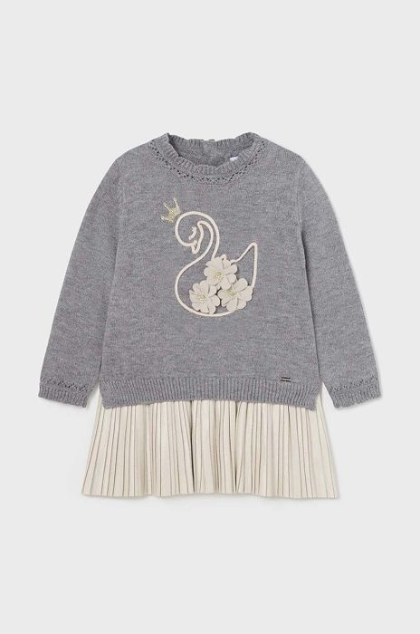 Сукня для немовлят Mayoral колір сірий mini розкльошена (3477992)