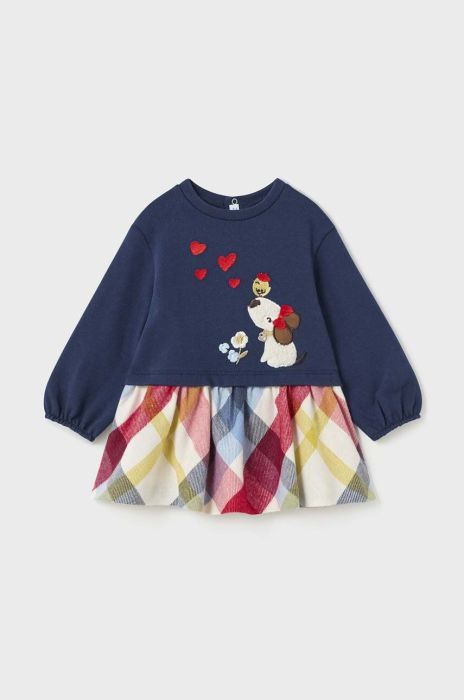 Сукня для немовлят Mayoral колір синій mini розкльошена (3451332)