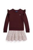 Дитяча сукня Polo Ralph Lauren колір бордовий mini розкльошена (3493499)