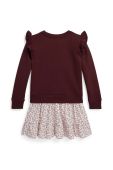 Дитяча сукня Polo Ralph Lauren колір бордовий mini розкльошена (3493499)