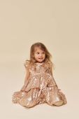 Дитяча сукня Konges Sl?jd колір бежевий mini розкльошена (3679279)