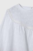Дитяча бавовняна сукня Jamiks колір білий midi розкльошена (3421844)