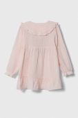 Дитяча бавовняна сукня Jamiks колір рожевий midi розкльошена (3421865)