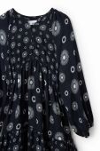 Дитяча сукня Desigual 23WGVW05 DRESS LONG SLEEVE колір чорний mini розкльошена
