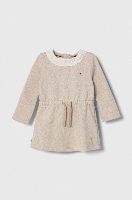 Сукня для немовлят Tommy Hilfiger колір бежевий mini розкльошена