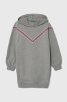 Дитяча сукня United Colors of Benetton колір сірий mini пряма