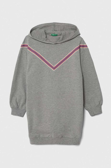 Дитяча сукня United Colors of Benetton колір сірий mini пряма