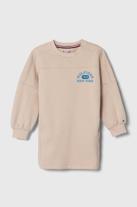 Дитяча сукня Tommy Hilfiger колір бежевий mini oversize (3421879)
