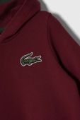 Дитяча бавовняна сукня Lacoste колір бордовий mini розкльошена