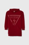 Дитяча сукня Guess колір бордовий mini пряма