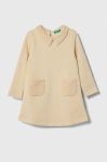 Дитяча сукня United Colors of Benetton колір бежевий mini розкльошена (3651681)