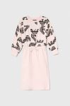 Дитяча бавовняна сукня Emporio Armani колір рожевий mini розкльошена
