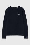 Дитячий бавовняний светр Pepe Jeans колір синій легкий