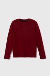 Дитячий бавовняний светр Pepe Jeans колір бордовий легкий