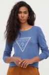 Светр Guess жіночий легкий колір блакитний (3373407)