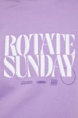 Бавовняна кофта Rotate жіноча колір фіолетовий з аплікацією