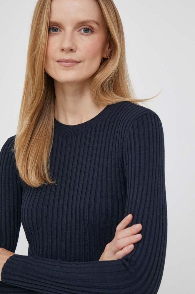Светр з домішкою шовку Lauren Ralph Lauren колір синій легкий