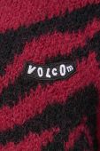 Светр з домішкою вовни Volcom жіночий колір бордовий теплий