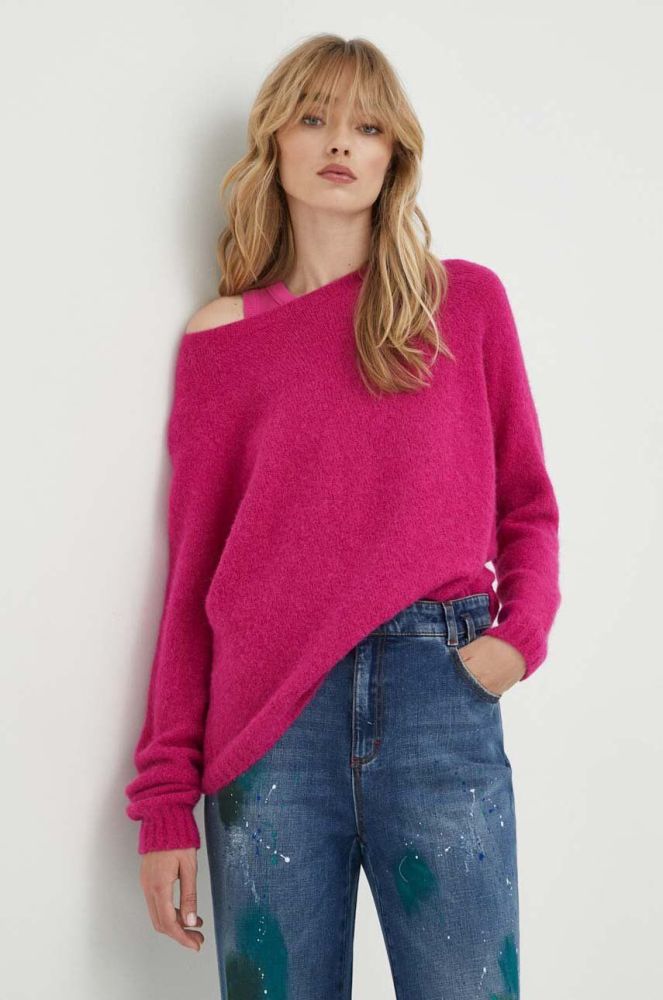 Светр з домішкою вовни Weekend Max Mara жіночий колір рожевий (3404672)