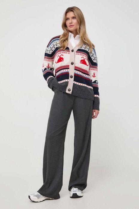 Вовняний кардиган Weekend Max Mara теплий колір барвистий (3614966)