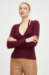 Светр Guess жіночий колір бордовий легкий (3512788)