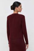 Вовняний кардиган Luisa Spagnoli колір бордовий легкий