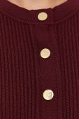 Вовняний кардиган Luisa Spagnoli колір бордовий легкий