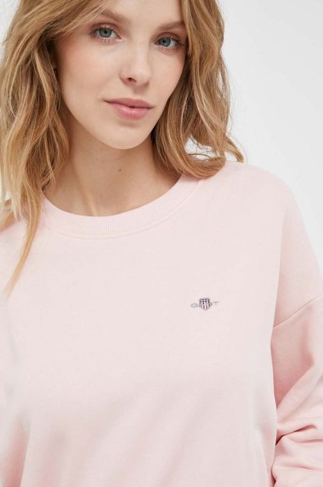 Кофта Gant жіноча колір рожевий однотонна