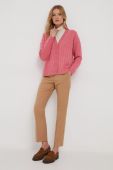 Вовняний кардиган United Colors of Benetton колір рожевий теплий