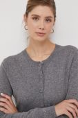 Кардиган з домішкою вовни Sisley колір сірий легкий (3633497)