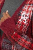 Кардиган з домішкою вовни Tommy Hilfiger колір бордовий теплий