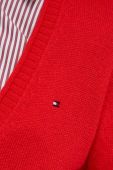 Вовняний кардиган Tommy Hilfiger колір червоний легкий