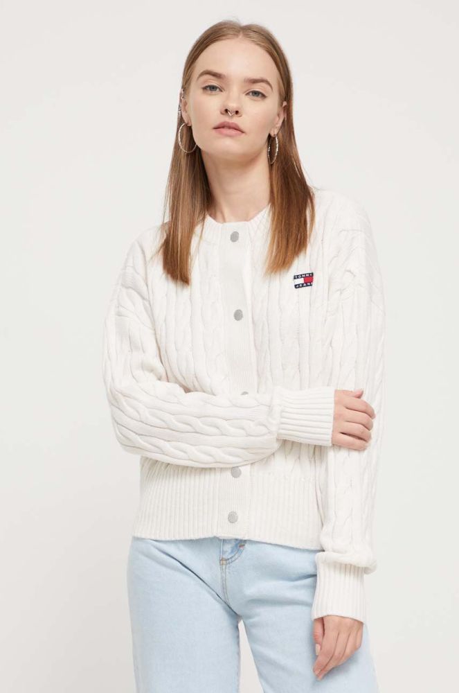 Джемпер Tommy Jeans жіночий колір бежевий