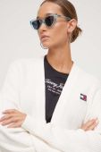 Бавовняний кардиган Tommy Jeans колір бежевий (3510454)