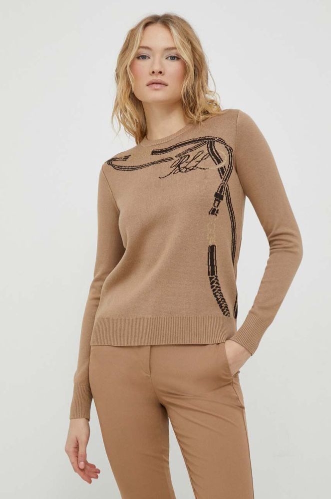 Светр Lauren Ralph Lauren жіночий колір бежевий легкий (3497815)